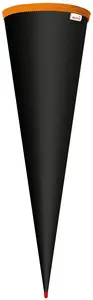ROTH Schultüten-Rohling ohne Verschluss, 700 mm, schwarz