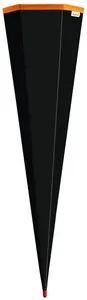 ROTH Schultüten-Rohling ohne Verschluss, 850 mm, schwarz