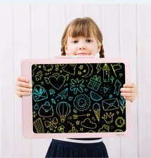 LogiLink Ardoise LCD pour enfants, 14 pouces, rose
