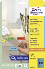 AVERY Zweckform Mini étiquette, 45,7 x 21,2 mm, rouge