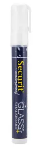 Securit Feutre-craie WATERPROOF MEDIUM, blister de 2, blanc