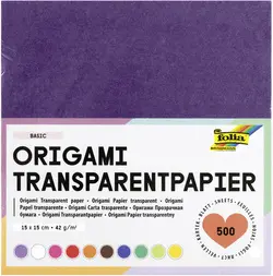 folia Papier transparent pour le pliage, 200 x 200 mm