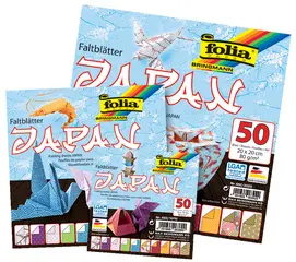 folia Feuilles de papier à plier JAPAN, 100 x 100 mm