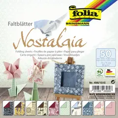 folia Papier à plier "Nostalgia", 150 x 150 mm, 50 feuilles