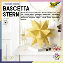 folia Feuille de papier à plier Etoile Bascetta, jaune clair