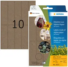 HERMA Étiquette polyvalente silphie, 25x40 mm, brun naturel