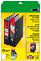 sigel Etiquette PC pour classeur, dos large, 53 x 190 mm
