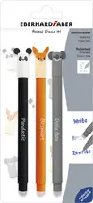 EBERHARD FABER Stylo encre gel Animal Erase it! blister de 3