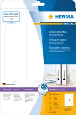 HERMA Etiquette dos de classeur SPECIAL, 297 x 61 mm, blanc