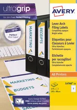 AVERY Etiquette de classement adhésive, 192 x 61 mm, blanc