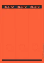 LEITZ Etiquette pour dos de classeur, 61 x 285 mm, rouge