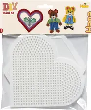 HAMA Plaque pour perles midi "coeur, hexagone", grand