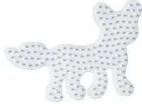 Hama Plaque pour perles midi "Renard", blanc