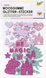 folia Sticker pailleté en caoutchouc mousse "Unicorn