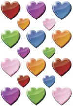 HERMA Sticker DECOR "Coeurs multicolores