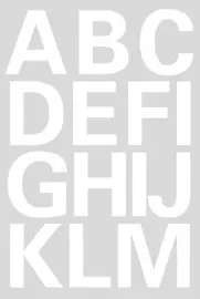 HERMA Lettres adhèsives A-Z, film blanc, 25 mm de hauteur,