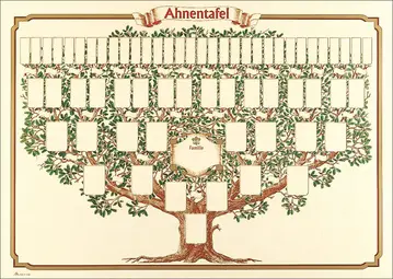RNK Verlag Etikettenblätter f. Ahnentafel "Skizzierter Baum
