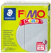 FIMO Pâte à modeler, à cuire, 42 g, argent paillette