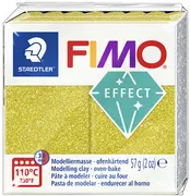 FIMO Pâte à modeler EFFECT, or pailleté, 57 g