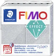 FIMO Pâte à modeler EFFECT, argent pailleté, 57 g