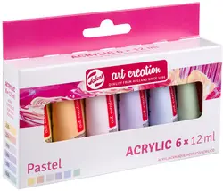 ROYAL TALENS Acrylique Art Creation Pastel Set, 6 x 12 ml