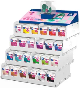 FIMO SOFT Pâte à modeler, à cuire au four, présentoir de 288
