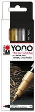 Marabu Feutre acrylique "YONO", 1,5 - 3,0 mm, set de 4 METAL