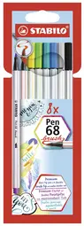 STABILO Feutre pinceau Pen 68 brush, étui en carton de 8