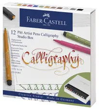 FABER-CASTELL Feutre PITT Artist Pen, boîte studio de 12
