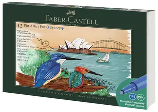 FABER-CASTELL Feutre PITT artist pen, set de 12 Sydney