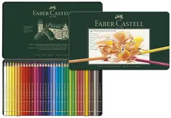 FABER-CASTELL Crayons de couleur POLYCHROMOS, étui en métal