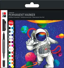 Marabu Marqueur permanent Graphix "HERO OF GALAXY", étui 24