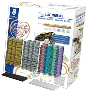 STAEDTLER Marqueur permanent Metallic, présentoir de 100
