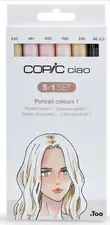 COPIC Marqueur ciao, kit de 5+1 "Portrait 1