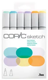 COPIC Marqueur sketch, kit de 6 "Pale Pastels