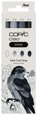 COPIC Marqueur ciao, kit 3+1 SHADE "Dark Cool Gray