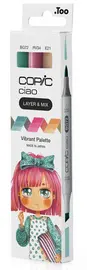 COPIC Marqueur ciao, set de 3 "Vibrant Palette