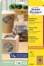 AVERY Zweckform Etiquette couleur Kraft, 62 x 42 mm