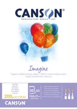 CANSON Bloc à dessin Imagine, format A3, 200 g/m2