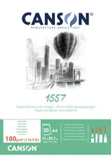 CANSON Bloc papier dessin "1557", A3, 180 g/m2, 30 feuilles