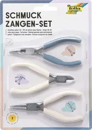 folia Set de pinces pour pierres décoratives, 3 pièces, bleu