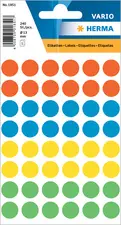 HERMA Pastille adhésive, diamètre: 13 mm, orange fluo