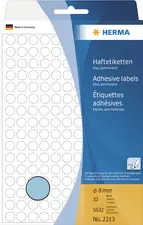 HERMA Pastille adhésive, diamètre: 16 mm, blanc