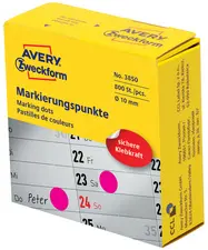 AVERY Zweckform Pastille de couleur, 10 mm, jaune