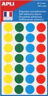 APLI Pastille de signalisation, diamètre: 15 mm, assorti