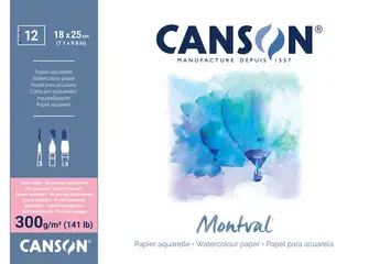 CANSON Bloc papier aquarelle "Montval", 240 x 320 mm, 300 g