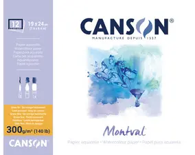 CANSON Bloc de papier aquarelle "Montval", 190 x 240 mm