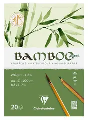 Clairefontaine Bloc de papier aquarelle BAMBOO, 250 g/m2, A3