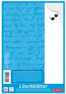 herlitz Bloc de papier buvard au format A4, 80 g/m2, blanc