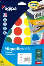 agipa Pastille de couleur, diamètre: 30 mm, rond, assorti